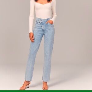 Abercrombie 90s High Rose Straight Jeans (25)